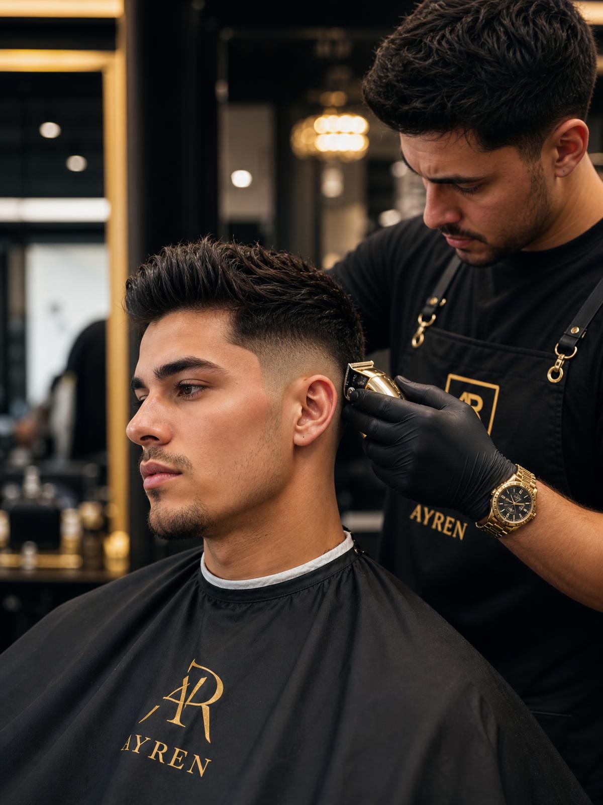 Man getting a haircut